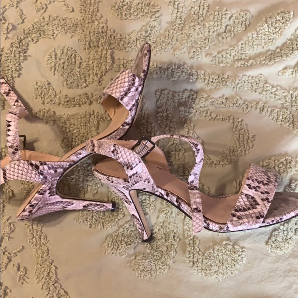 Snake print heels